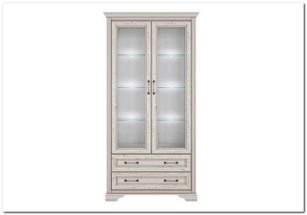 Шкаф-витрина Stylius (Стилиус) B169-REG2W2S BRW заказать по цене 49 740 руб. в Перми