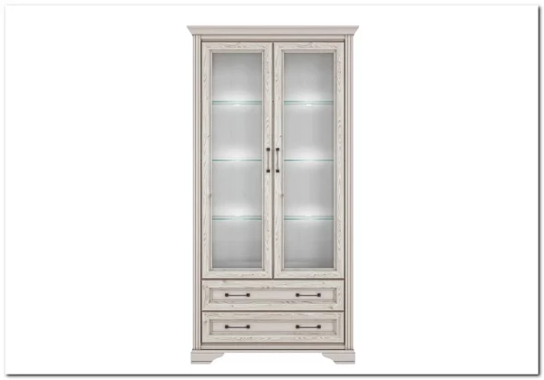 Шкаф-витрина Stylius (Стилиус) B169-REG2W2S BRW заказать по цене 56 840 руб. в Перми