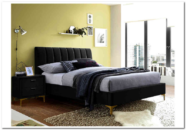 Кровать Signal MIRAGE VELVET TAP. 186 черный/золотой 160/200 заказать по цене 66 015 руб. в Перми