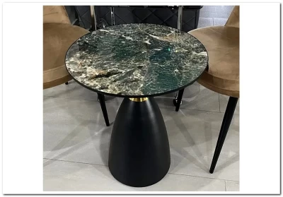 Стол журнальный Halmar MORENA (зеленый/черный/золотой)