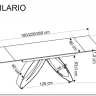 Стол обеденный Halmar HILARIO 180 (орех/черный) заказать по цене 127 553 руб. в Перми