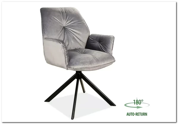 Стул кухонный Signal BOOGIE II Velvet Bluvel 14 серый/черный мат заказать по цене 19 731 руб. в Перми Стул кухонный Signal BOOGIE II Velvet Bluvel 14 серый/черный мат заказать по цене 19 731 руб. в Перми