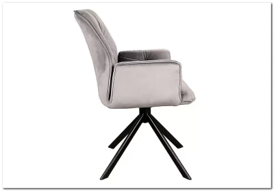 Стул кухонный Signal BOOGIE II Velvet Bluvel 14 серый/черный мат