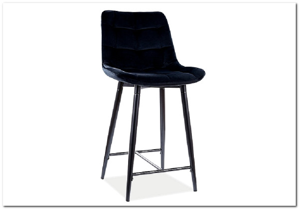 Барный стул Signal CHIC H-2 VELVET (черный) заказать по цене 12 364 руб. в Перми