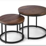 Комплект Halmar OREO 2 стола журнальных (ореховый/черный) заказать по цене 14 926 руб. в Перми