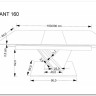 Стол обеденный Halmar VOLANT 160 (черный мрамор/дуб золотой) заказать по цене 82 680 руб. в Перми