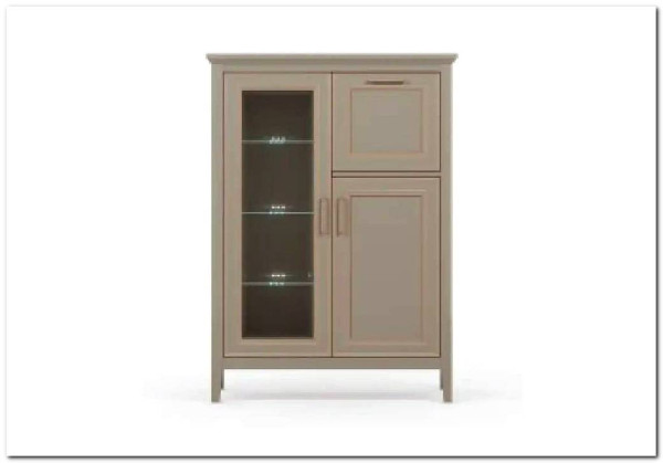 Тумба-витрина Classic глиняный серый KOM1W1D1B BRW заказать по цене 30 720 руб. в Перми