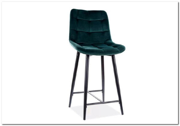 Барный стул Signal CHIC H-2 VELVET (зеленый/черный) заказать по цене 12 364 руб. в Перми