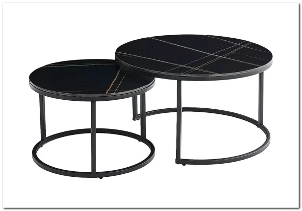 Комплект Signal FERRANTE D, 2 стола журнальных (черный мат/черный мат) заказать по цене 23 729 руб. в Перми Комплект Signal FERRANTE D, 2 стола журнальных (черный мат/черный мат) заказать по цене 23 729 руб. в Перми