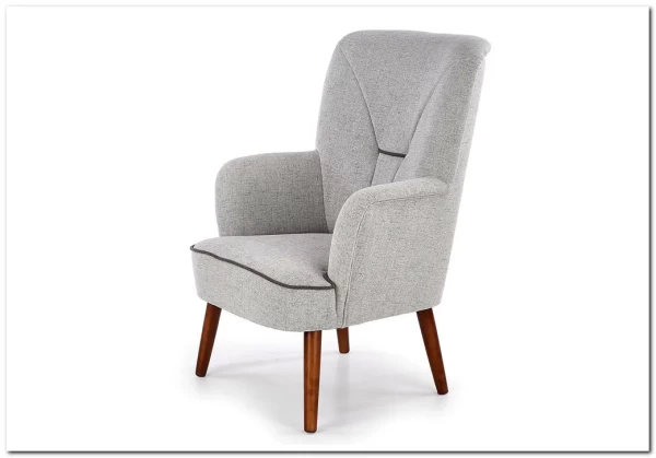 Кресло BISHOP  Halmar (светло-серый/орех) заказать по цене 41 016 руб. в Перми Кресло BISHOP  Halmar (светло-серый/орех) заказать по цене 41 016 руб. в Перми