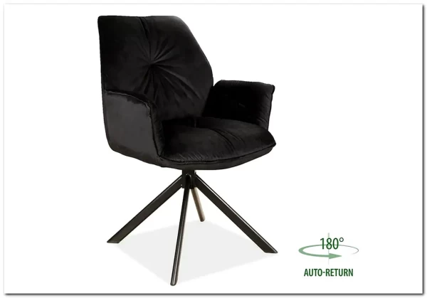 Стул кухонный Signal BOOGIE II Velvet Bluvel 19 черный/черный мат заказать по цене 19 731 руб. в Перми Стул кухонный Signal BOOGIE II Velvet Bluvel 19 черный/черный мат заказать по цене 19 731 руб. в Перми