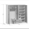 Купить Шкаф Koen SZF4D2S ясень снежный BRW с доставкой по России по цене производителя можно в магазине Другая Мебель в Перми