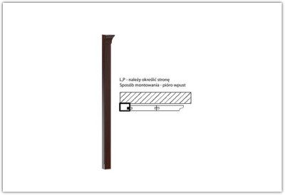 Завершающая вертикальная планка для малых панелей L,P MONACO Taranko