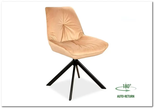 Стул кухонный Signal BOOGIE I Velvet Bluvel 28 бежевый/черный мат заказать по цене 14 716 руб. в Перми Стул кухонный Signal BOOGIE I Velvet Bluvel 28 бежевый/черный мат заказать по цене 14 716 руб. в Перми