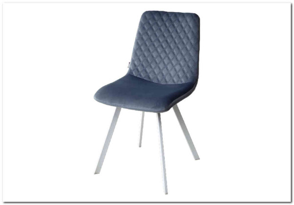 Стул DAIQUIRI BLUVEL-06 BLUE / белый каркас, велюр заказать по цене 4 050 руб. в Перми