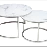 Комплект Signal ATLANTA B, 2 стола журнальных (эффект белого мрамора/хром) заказать по цене 30 330 руб. в Перми
