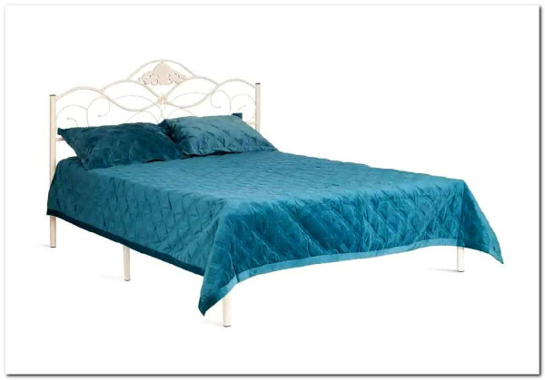 Купить Кровать Federica (mod. AT-881) 160*200 (Queen bed), Белый (butter white) с доставкой по России по цене производителя можно в магазине Другая Мебель в Перми