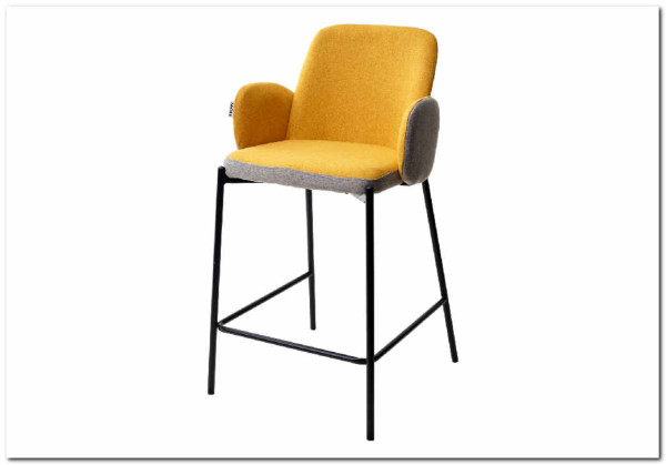 Полубарный стул NYX (H=65cm) VF106 желтый / VF120 серый заказать по цене 9 225 руб. в Перми