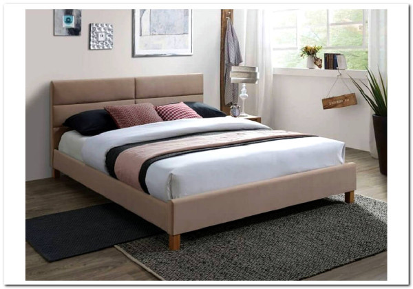 Кровать Signal SIERRA VELVET (бежевый/дуб) 160/200 заказать по цене 38 328 руб. в Перми