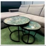 Комплект Halmar INES, 2 стола журнальных (зеленый мрамор/черный) заказать по цене 13 826 руб. в Перми