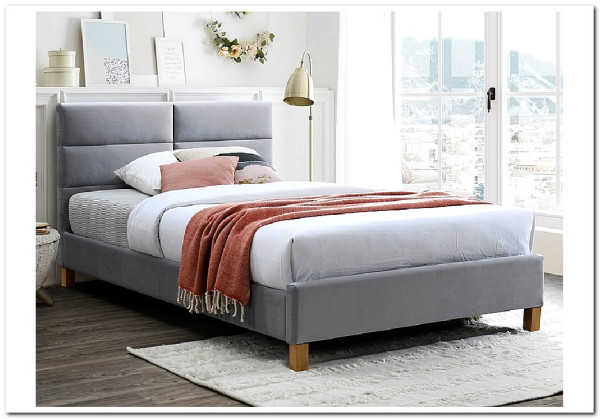 Кровать Signal SIERRA VELVET BLUVEL03 (светло-серый/дуб) 120/200 заказать по цене 32 364 руб. в Перми