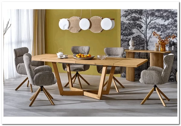 Стол обеденный Halmar MASSIVE 3 160 (дуб натуральный/дуб натуральный) заказать по цене 120 551 руб. в Перми