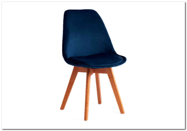 Стул TULIP SOFT (mod. 74) синий (HLR 63)/натуральный заказать по цене 5 390 руб. в Перми