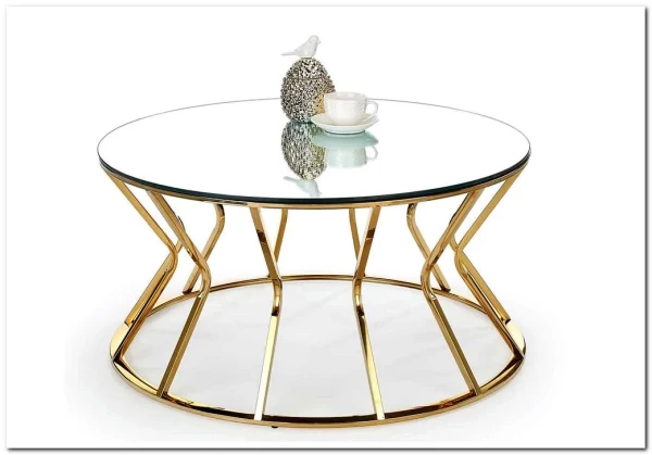 Стол журнальный Halmar AFINA (зеркало/золотой) заказать по цене 44 007 руб. в Перми Стол журнальный Halmar AFINA (зеркало/золотой) заказать по цене 44 007 руб. в Перми