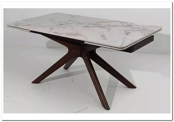 Стол EDER 160 GLOSS COLD JADE SOLID CERAMIC / Орех, ®DISAUR заказать по цене 89 600 руб. в Перми