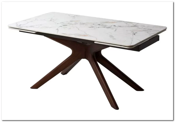 Стол EDER 160 GLOSS COLD JADE SOLID CERAMIC / Орех, ®DISAUR заказать по цене 100 800 руб. в Перми