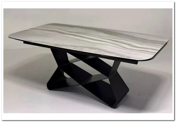 Стол ABSALON 180 ICE AGATE, керамика, стекло / Шоколадное золото каркас, ®DISAUR заказать по цене 109 700 руб. в Перми