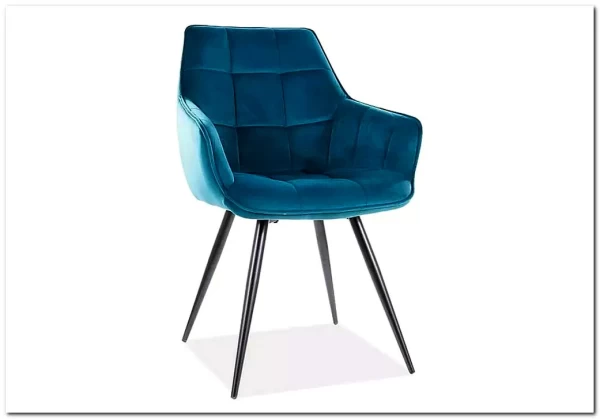 Стул кухонный LILIA VELVET  Signal (бирюзовый/черный) заказать по цене 15 867 руб. в Перми