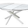Стол TRENTO 120 HIGH GLOSS STATUARIO Белый мрамор глянцевый, керамика/ белый каркас заказать по цене 73 620 руб. в Перми