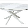 Стол TRENTO 120 HIGH GLOSS STATUARIO Белый мрамор глянцевый, керамика/ белый каркас заказать по цене 73 620 руб. в Перми