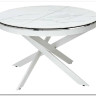 Стол TRENTO 120 HIGH GLOSS STATUARIO Белый мрамор глянцевый, керамика/ белый каркас заказать по цене 73 620 руб. в Перми