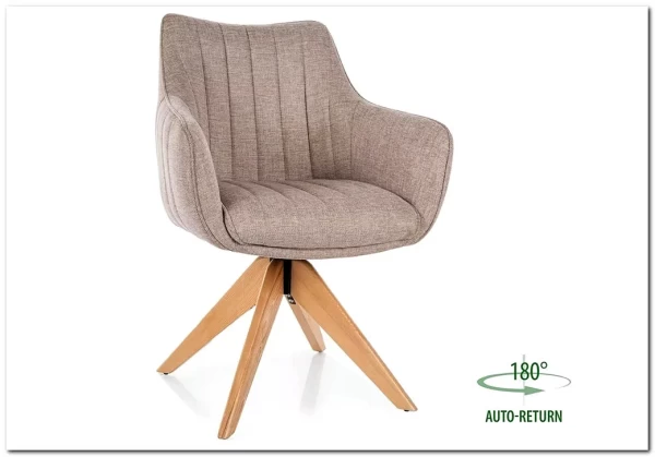 Стул кухонный Signal AZALIA D Brego 31 поворотный (светло-бежевый/дуб) заказать по цене 21 209 руб. в Перми Стул кухонный Signal AZALIA D Brego 31 поворотный (светло-бежевый/дуб) заказать по цене 21 209 руб. в Перми