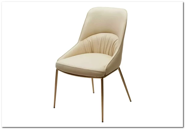 Стул АБРИОЛА (ABRIOLA) цвет МОЛОЧНЫЙ Milk T1-02, экокожа / шампань, ®DISAUR заказать по цене 12 650 руб. в Перми