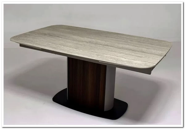 Стол DAGFINN 160 IVORY TRAVERTINE SOLID CERAMIC / Кофе / Орех, ®DISAUR заказать по цене 95 600 руб. в Перми