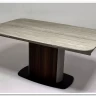 Стол DAGFINN 160 IVORY TRAVERTINE SOLID CERAMIC / Кофе / Орех, ®DISAUR заказать по цене 95 600 руб. в Перми