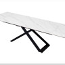 Стол LIVORNO 180 MATT WHITE MARBLE SOLID CERAMIC / BLACK заказать по цене 88 950 руб. в Перми