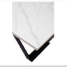 Стол LIVORNO 180 MATT WHITE MARBLE SOLID CERAMIC / BLACK заказать по цене 88 950 руб. в Перми