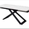 Стол LIVORNO 180 MATT WHITE MARBLE SOLID CERAMIC / BLACK заказать по цене 88 950 руб. в Перми