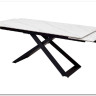 Стол LIVORNO 180 MATT WHITE MARBLE SOLID CERAMIC / BLACK заказать по цене 88 950 руб. в Перми