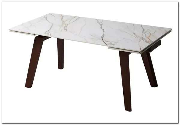 Стол BETIS 180 MATTE GILDED WHITE SOLID CERAMIC / Орех, ®DISAUR заказать по цене 91 900 руб. в Перми