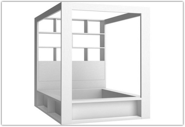 Купить Кровать со шкафом библиотечным и балдахином с основанием 160x200 4You by VOX с доставкой по России по цене производителя можно в магазине Другая Мебель в Перми