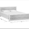 Купить Кровать Koen LOZ140x200 ясень снежный BRW с доставкой по России по цене производителя можно в магазине Другая Мебель в Перми