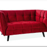 Диван CASTELLO 2 Velvet Bluvel 59  Signal (бордовый) заказать по цене 84 495 руб. в Перми