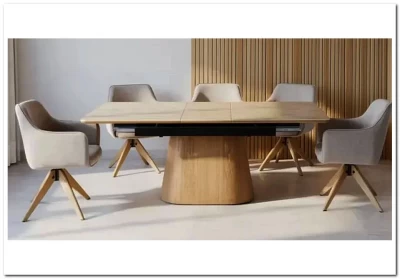 Стол обеденный Signal MONACO 160 (травертин/дуб)