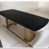 Стол CHIAVARI 220 KL-116 Черный мрамор матовый, итальянская керамика / бронзовый, DISAUR заказать по цене 96 480 руб. в Перми