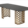 Стол CHIAVARI 220 KL-116 Черный мрамор матовый, итальянская керамика / бронзовый, DISAUR заказать по цене 96 480 руб. в Перми